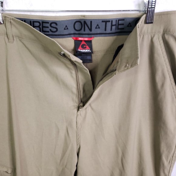 Gerry Men's 38x30 (Really 38x28) Long Cargo Hiking Outdoor Pants Tan Fishing - Picture 4 of 8